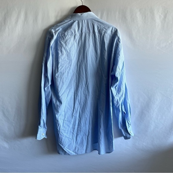 Men's John W. Nordstrom Blue & White Long Sleeve Button Down Shirt - Picture 6 of 6